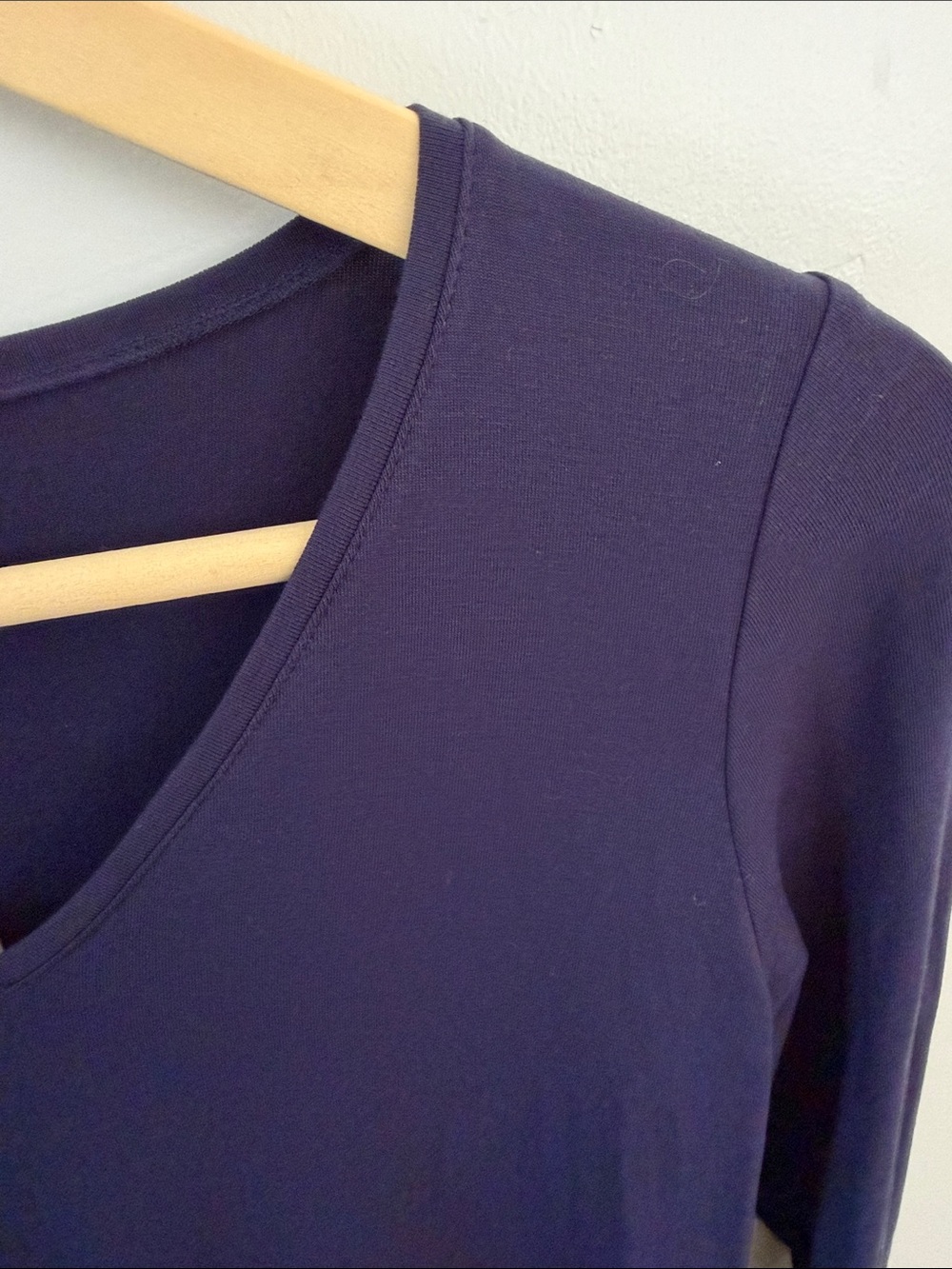 Eileen Fisher Navy V-Neck Midi Dress - Picture 4 of 7